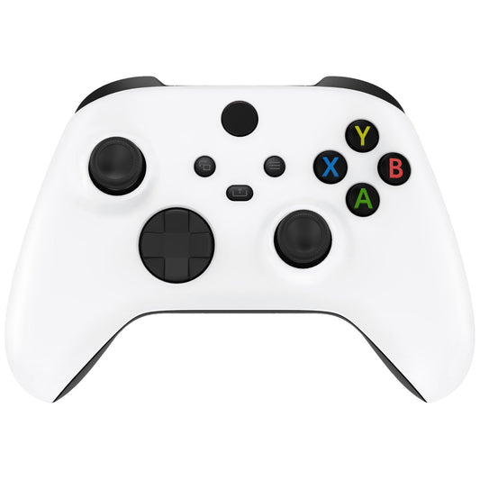 eXtremeRate Retail Solid White Replacement Front Housing Shell for Xbox Series X Controller, Custom Cover Faceplate for Xbox Series S Controller - Controller NOT Included - FX3M507