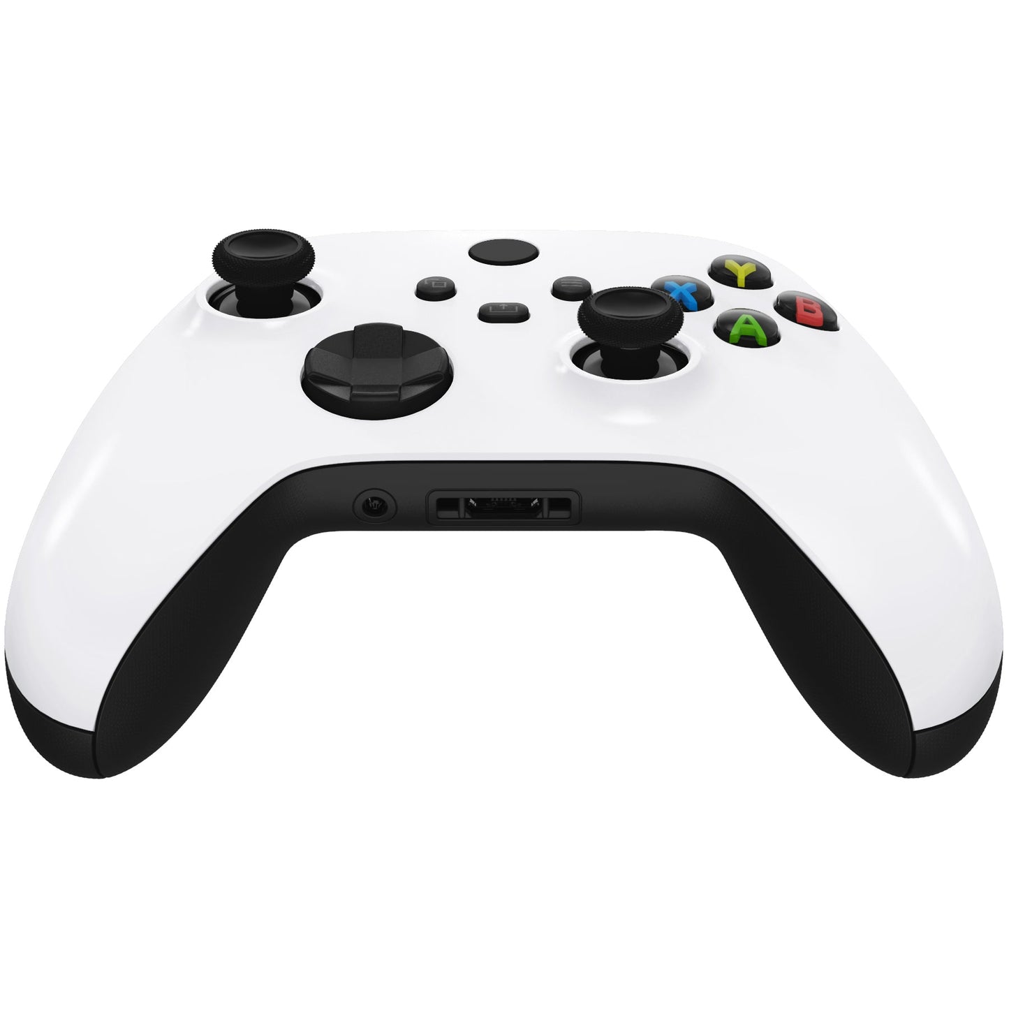eXtremeRate Retail Solid White Replacement Front Housing Shell for Xbox Series X Controller, Custom Cover Faceplate for Xbox Series S Controller - Controller NOT Included - FX3M507