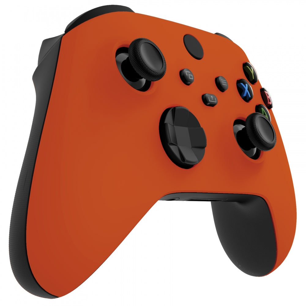 eXtremeRate Retail Orange Replacement Part Faceplate, Soft Touch Grip Housing Shell Case for Xbox Series S & Xbox Series X Controller Accessories - Controller NOT Included - FX3P304