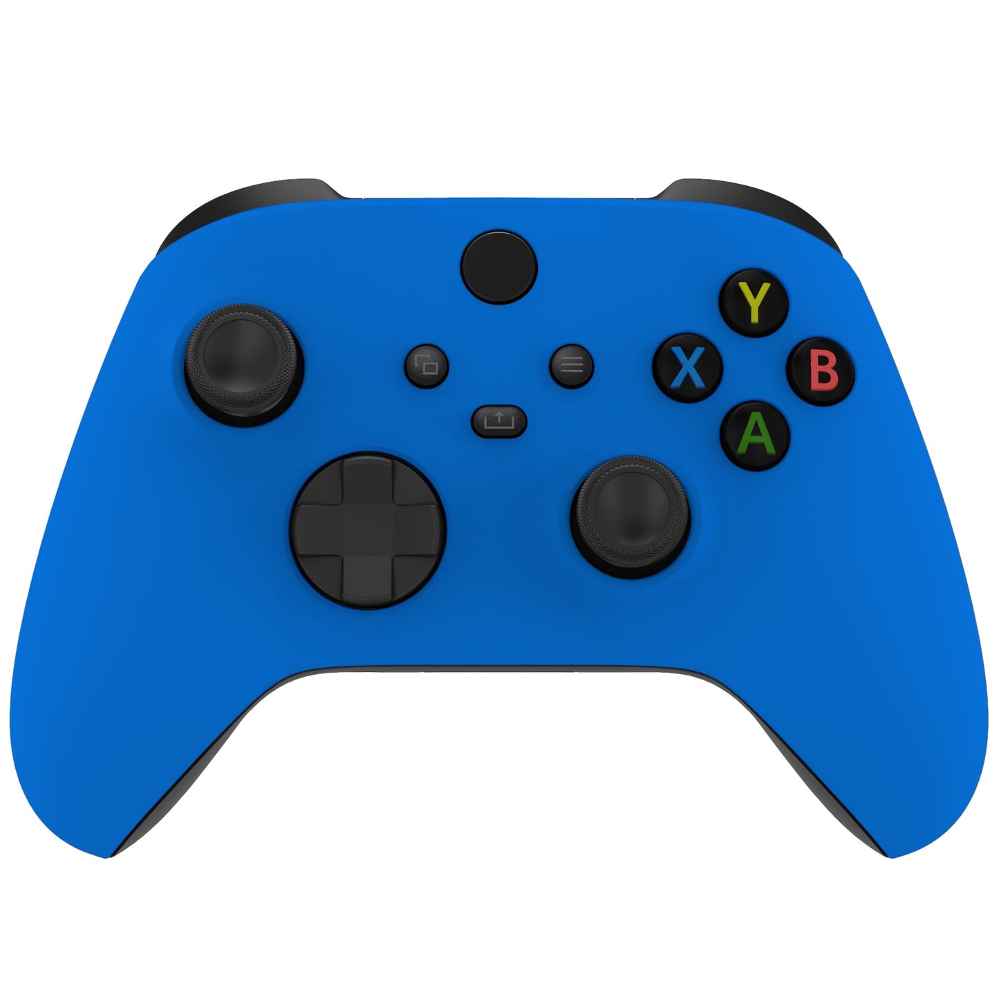 eXtremeRate Retail Blue Replacement Part Faceplate, Soft Touch Grip Housing Shell Case for Xbox Series S & Xbox Series X Controller Accessories - Controller NOT Included - FX3P305