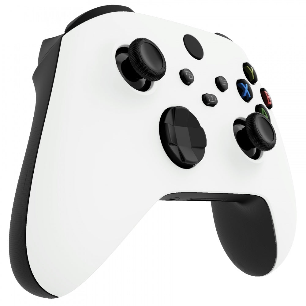 eXtremeRate Retail White Replacement Part Faceplate, Soft Touch Grip Housing Shell Case for Xbox Series S & Xbox Series X Controller Accessories - Controller NOT Included - FX3P308