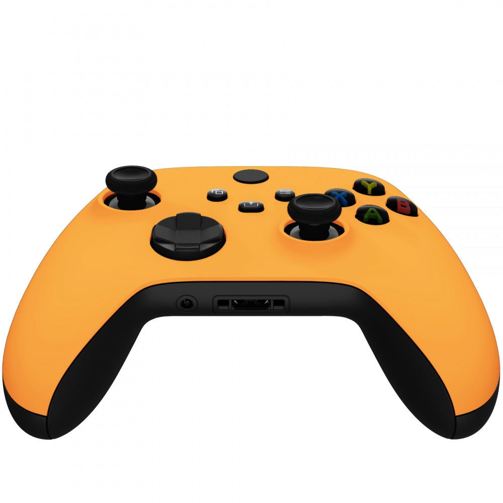 eXtremeRate Retail Yellow Replacement Part Faceplate, Soft Touch Grip Housing Shell Case for Xbox Series S & Xbox Series X Controller Accessories - Controller NOT Included - FX3P311