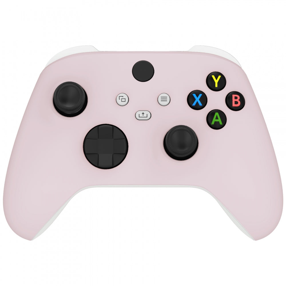 eXtremeRate Retail Cherry Blossoms Pink Replacement Part Faceplate, Soft Touch Grip Housing Shell Case for Xbox Series S & Xbox Series X Controller Accessories - Controller NOT Included - FX3P312