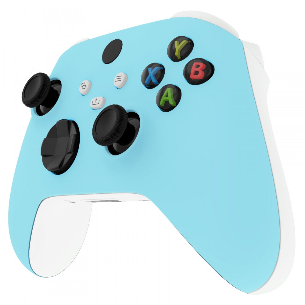 eXtremeRate Retail Heaven Blue Replacement Part Faceplate, Soft Touch Grip Housing Shell Case for Xbox Series S & Xbox Series X Controller Accessories - Controller NOT Included - FX3P313
