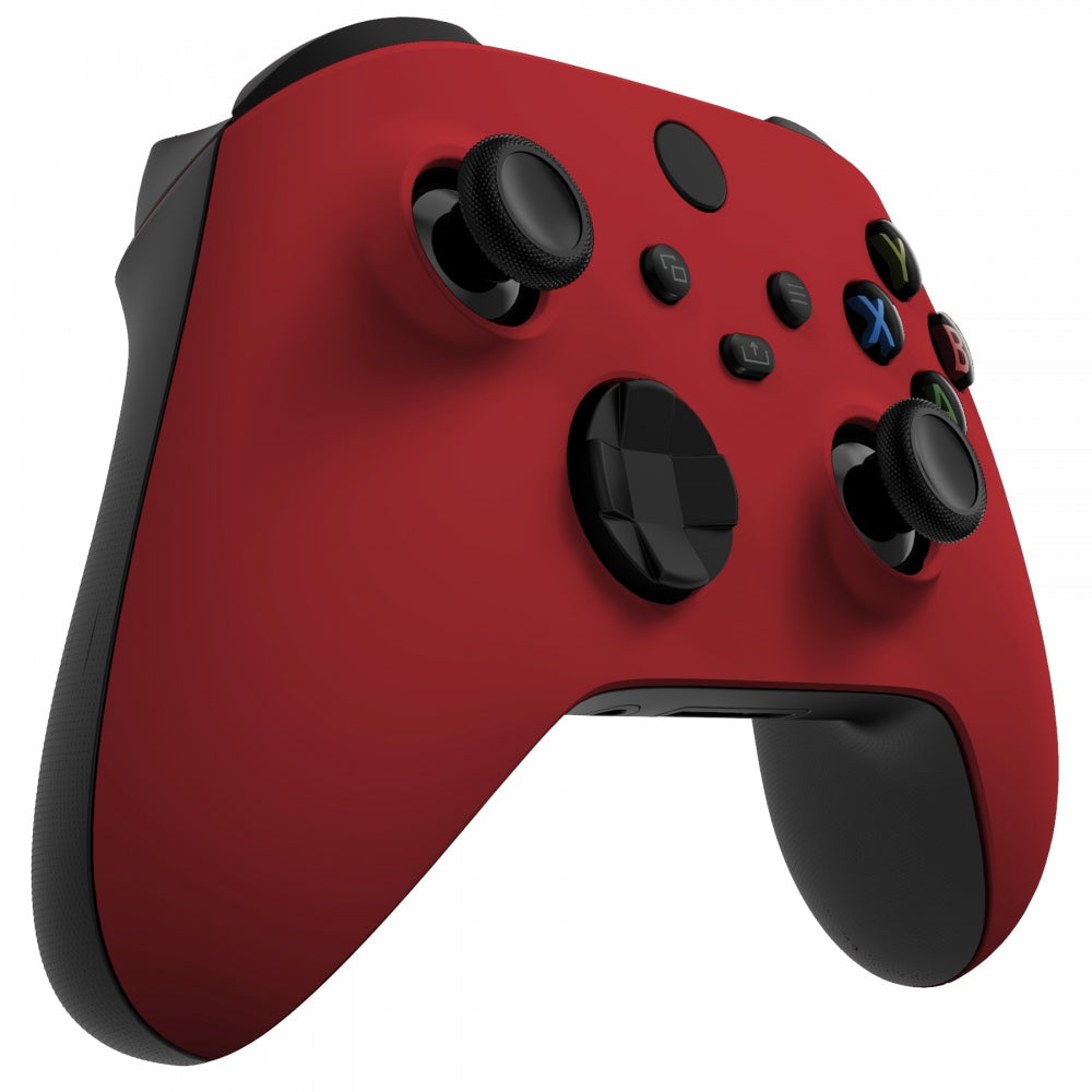 eXtremeRate Retail Passion Red Replacement Part Faceplate, Soft Touch Grip Housing Shell Case for Xbox Series S & Xbox Series X Controller Accessories - Controller NOT Included - FX3P332