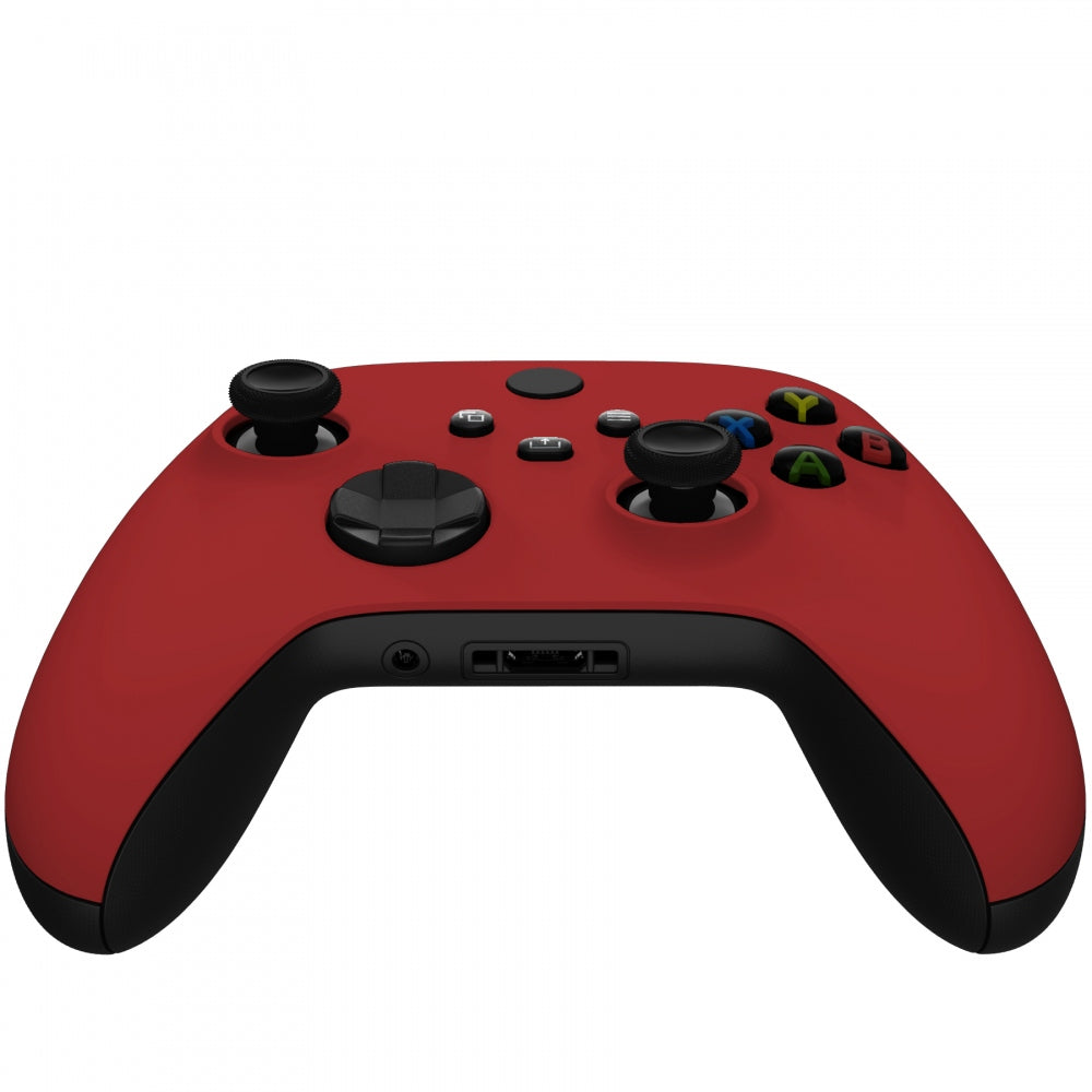 eXtremeRate Retail Passion Red Replacement Part Faceplate, Soft Touch Grip Housing Shell Case for Xbox Series S & Xbox Series X Controller Accessories - Controller NOT Included - FX3P332