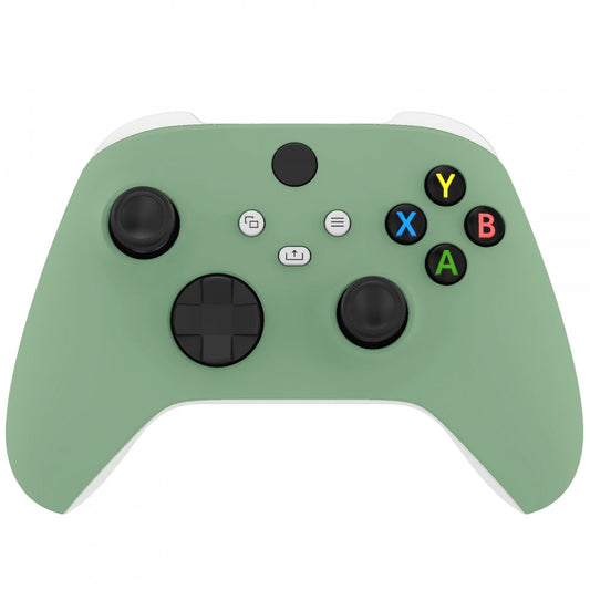 eXtremeRate Retail Matcha Green Replacement Part Faceplate, Soft Touch Grip Housing Shell Case for Xbox Series S & Xbox Series X Controller Accessories - Controller NOT Included - FX3P339