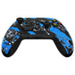 eXtremeRate Retail Blue Coating Splash Replacement Part Faceplate, Soft Touch Grip Housing Shell Case for Xbox Series S & Xbox Series X Controller Accessories - Controller NOT Included - FX3S206