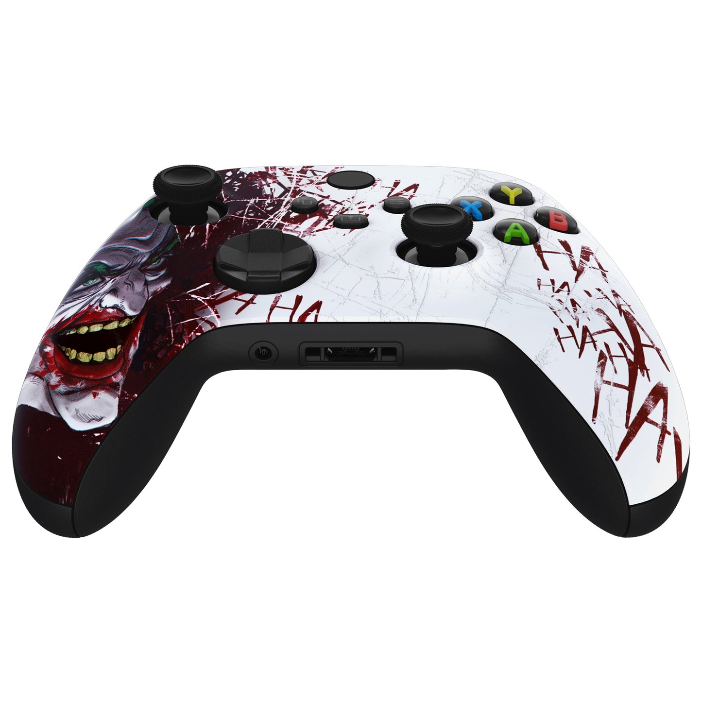 eXtremeRate Retail Clown HAHAHA Replacement Part Faceplate, Soft Touch Grip Housing Shell Case for Xbox Series S & Xbox Series X Controller Accessories - Controller NOT Included - FX3T140