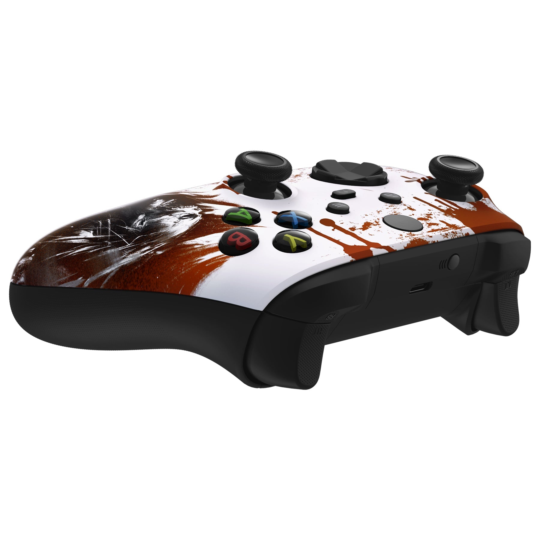 eXtremeRate Blood Zombie Soft Touch Front Housing Shell for Xbox 