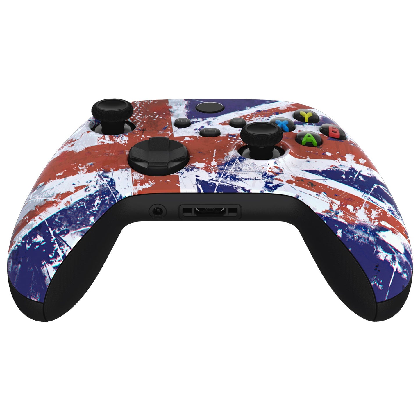 eXtremeRate Retail Impression UK Flag Replacement Part Faceplate, Soft Touch Grip Housing Shell Case for Xbox Series S & Xbox Series X Controller Accessories - Controller NOT Included - FX3T142