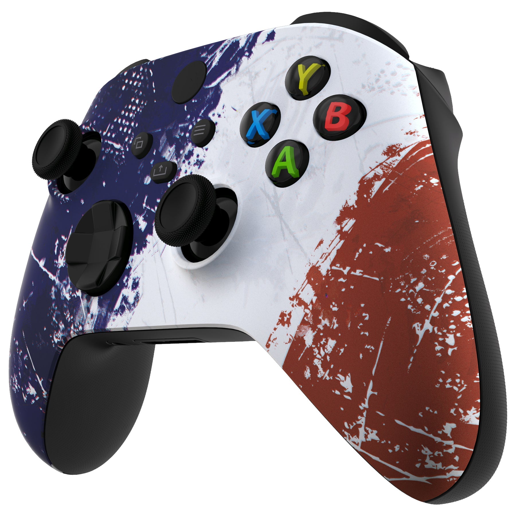 eXtremeRate Retail Impression France Flag Replacement Part Faceplate, Soft Touch Grip Housing Shell Case for Xbox Series S & Xbox Series X Controller Accessories - Controller NOT Included - FX3T144