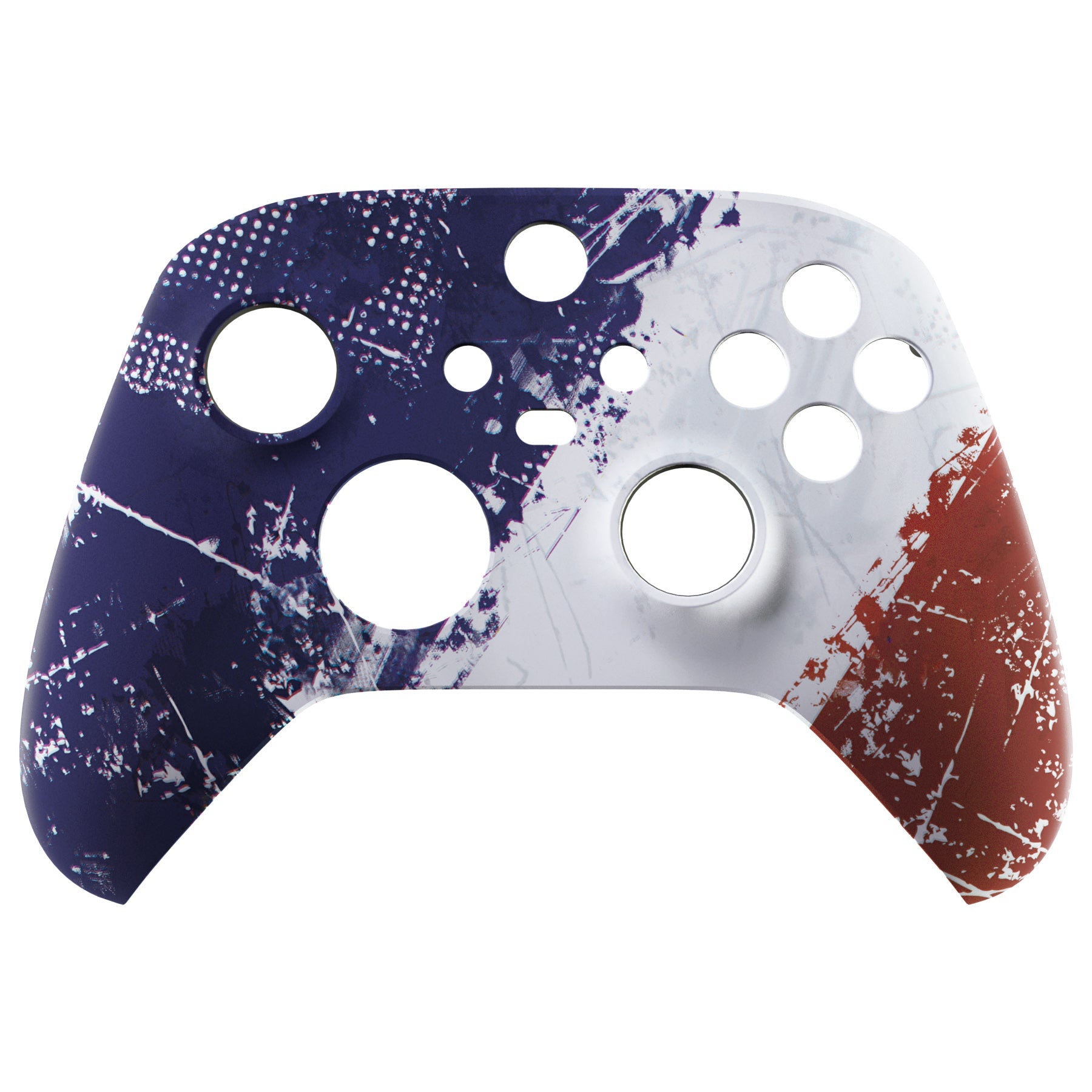 eXtremeRate Retail Impression France Flag Replacement Part Faceplate, Soft Touch Grip Housing Shell Case for Xbox Series S & Xbox Series X Controller Accessories - Controller NOT Included - FX3T144