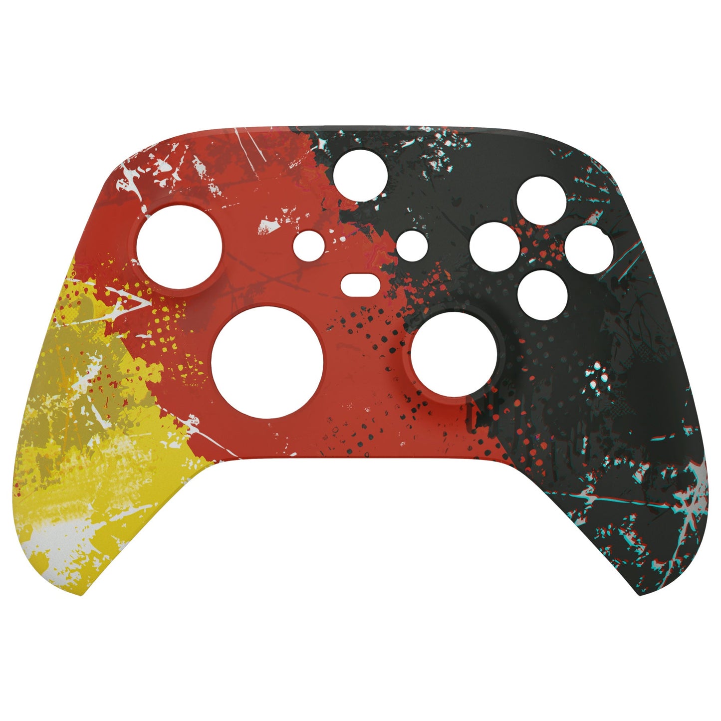eXtremeRate Retail Impression Germany Flag Replacement Part Faceplate, Soft Touch Grip Housing Shell Case for Xbox Series S & Xbox Series X Controller Accessories - Controller NOT Included - FX3T155