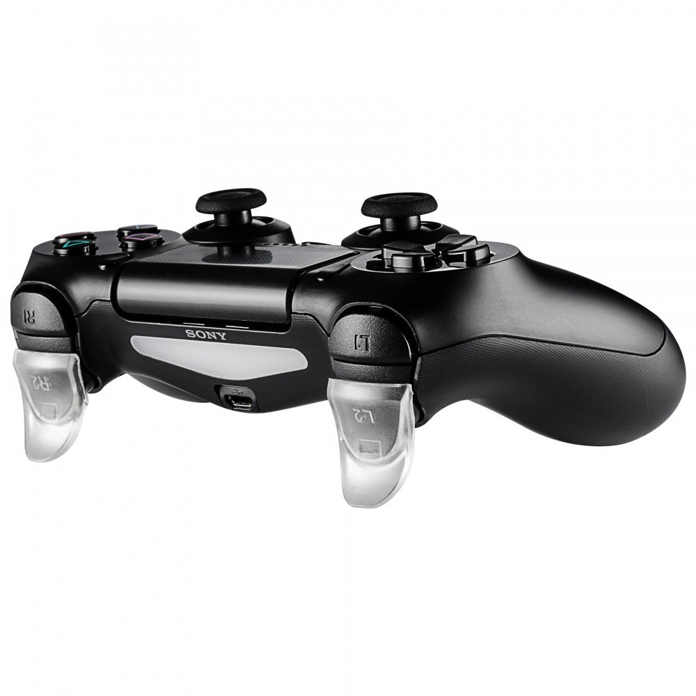 eXtremeRate Retail 2 Pairs Transparent L2 R2 Extended Trigger for ps4 Controller-GC00121T
