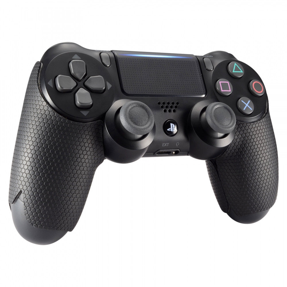 eXtremeRate Professional Textured Anti Skid Sweat Absorbent Controller Grip for PS4 Slim Pro Controller Black