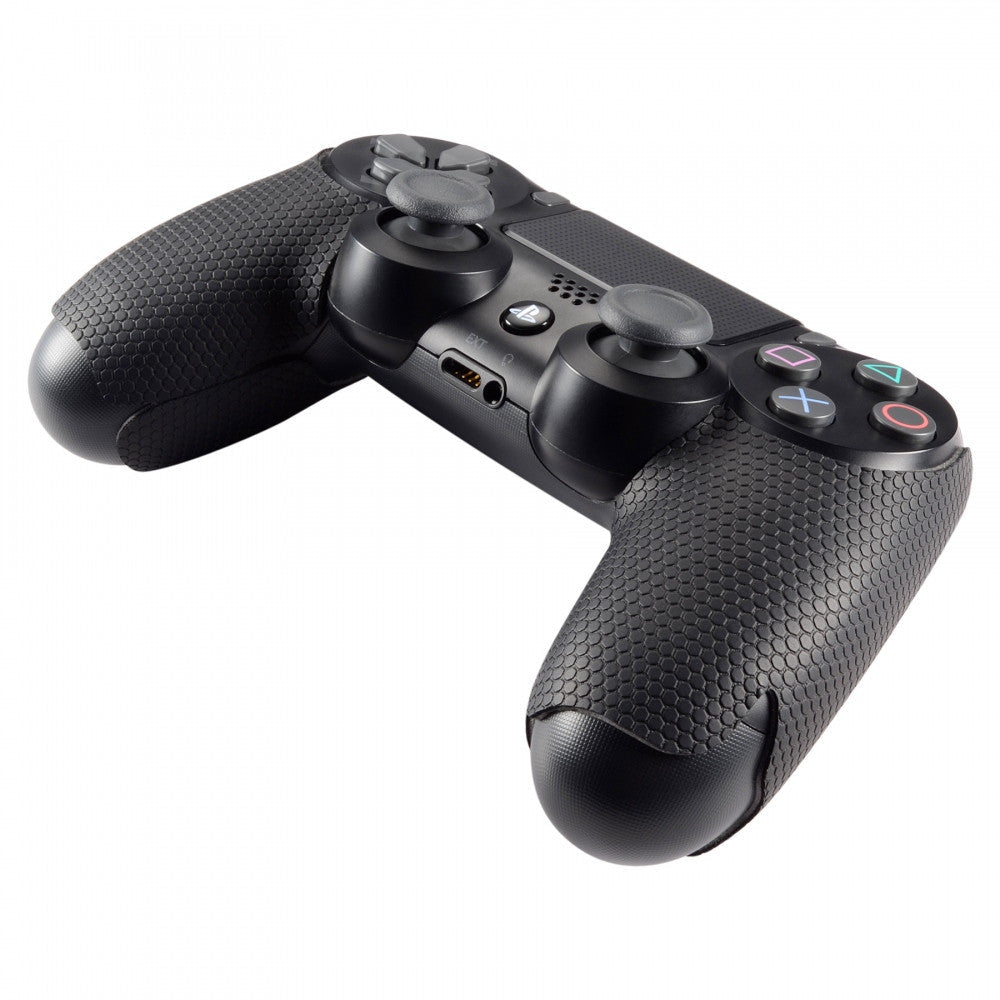 eXtremeRate Professional Textured Anti Skid Sweat Absorbent Controller Grip for PS4 Slim Pro Controller Black