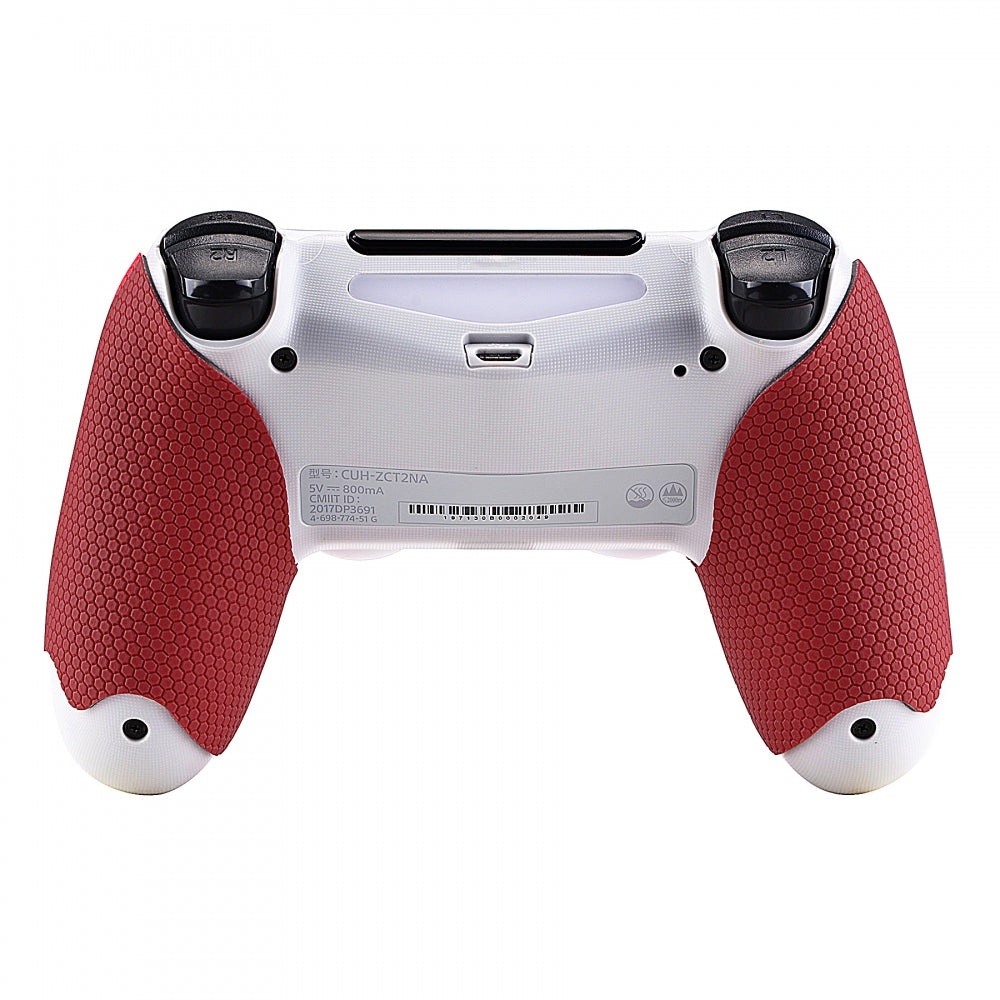 eXtremeRate Red Anti-Skid Sweat-Absorbent Controller Grips for PS4