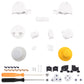 eXtremeRate Retail White Repair ABXY D-pad Z L R Keys for Nintendo GameCube Controller, DIY Replacement Full Set Buttons Thumbsticks & Tools for Nintendo GameCube Controller - Controller NOT Included - GCNJ2002