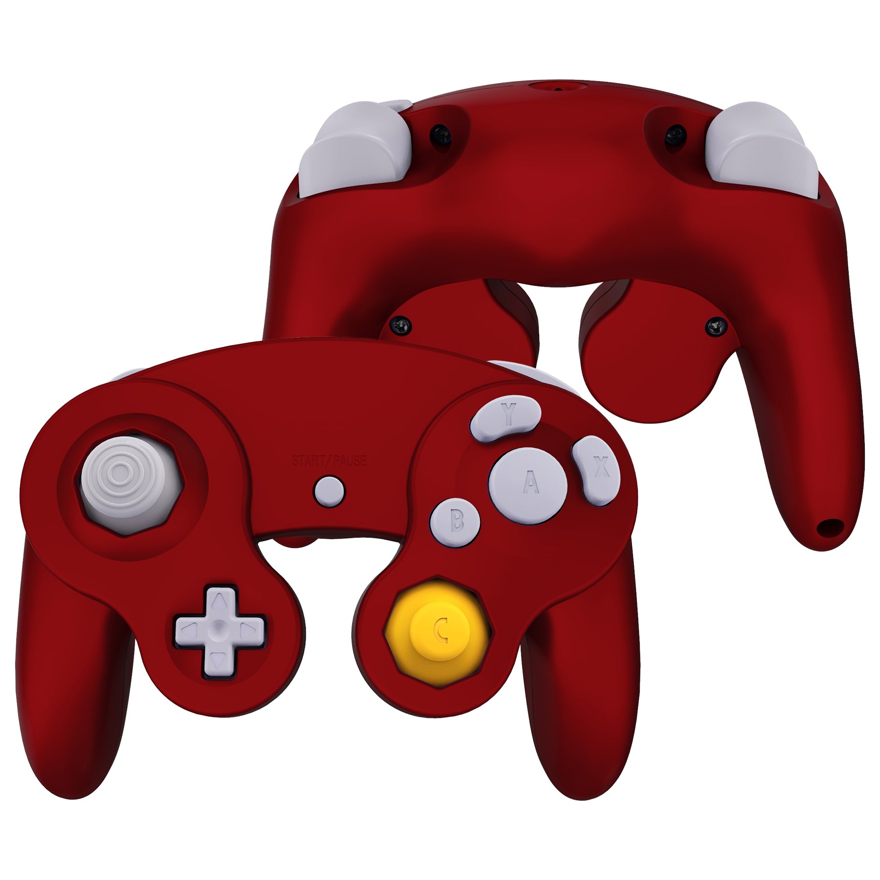 eXtremeRate Retail Scarlet Red Replacement Faceplate Backplate with Buttons for Nintendo GameCube Controller - GCNP3001