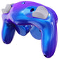 eXtremeRate Retail Chameleon Purple Blue Replacement Faceplate Backplate with Buttons for Nintendo GameCube Controller - GCNP3004