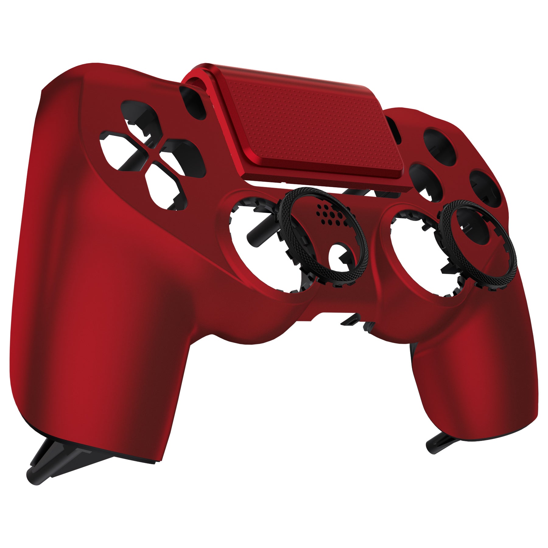 eXtremeRate Ghost Redesigned Front Housing Shell with Touch Pad Compatible  with PS4 Slim Pro Controller JDM-040/050/055 - Scarlet Red
