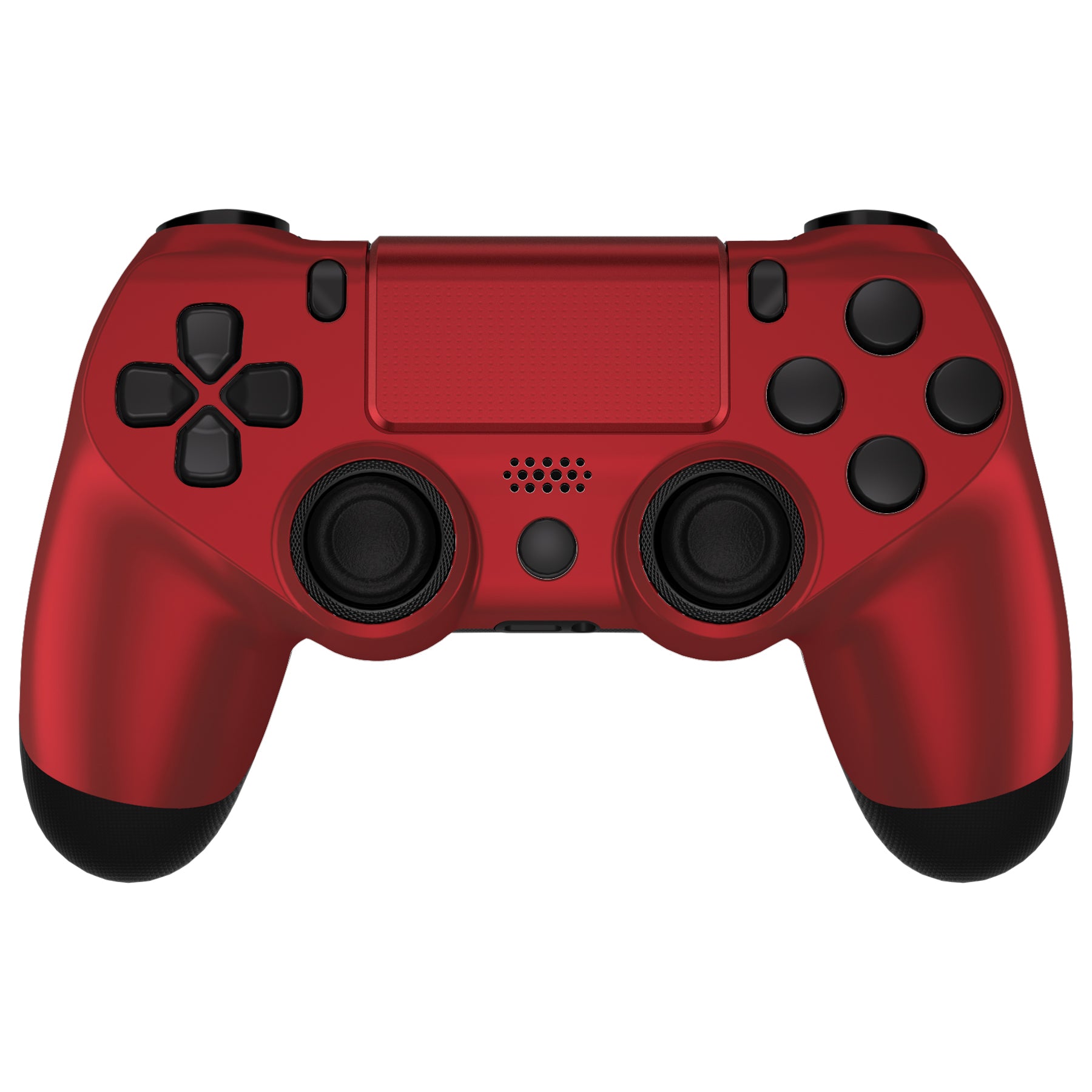 eXtremeRate Ghost Redesigned Front Housing Shell with Touch Pad Compatible  with PS4 Slim Pro Controller JDM-040/050/055 - Scarlet Red