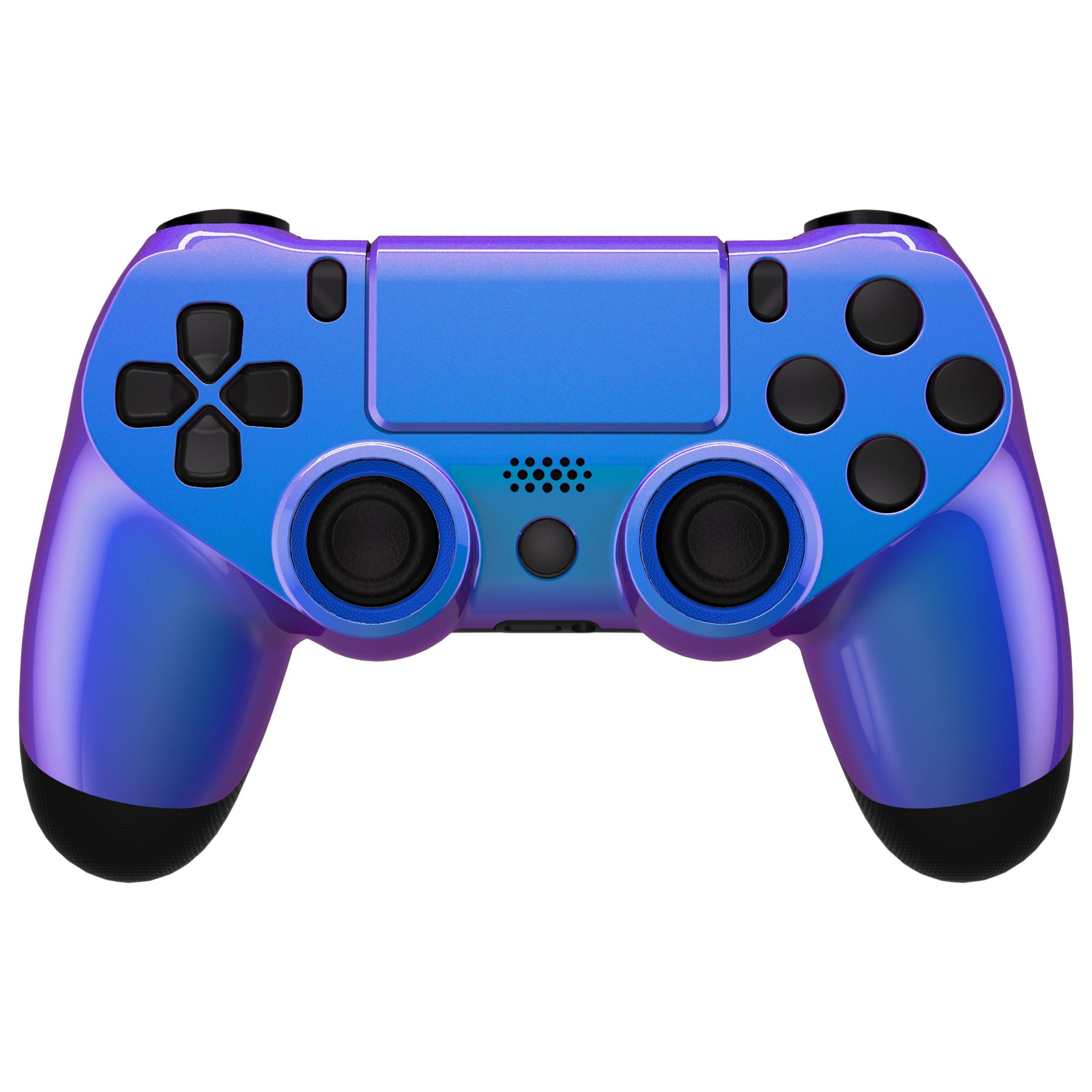 eXtremeRate Ghost Redesigned Front Housing Shell with Touch Pad Compatible  with PS4 Slim Pro Controller Controller JDM-040/050/055 - Chameleon Purple  