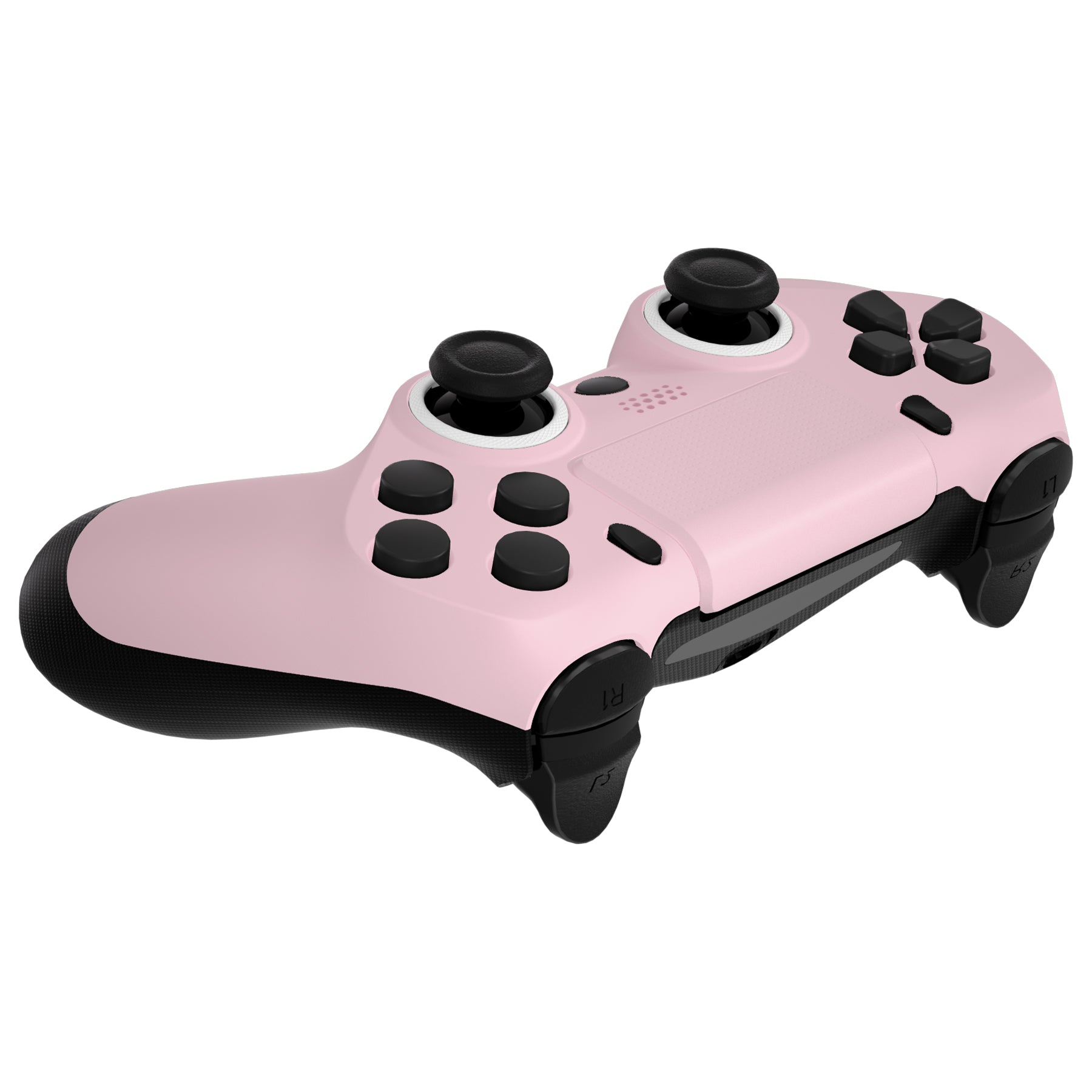 eXtremeRate Ghost Redesigned Front Housing Shell with Touch Pad Compatible  with PS4 Slim Pro Controller JDM-040/050/055 - Cherry Blossoms Pink