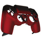 eXtremeRate Retail Shadow Scarlet Red Replacement Faceplate Touchpad, Redesigned Soft Touch Housing Shell Touch Pad Compatible with PS4 Slim Pro Controller JDM-040/050/055 - Controller NOT Included - GHP4P005