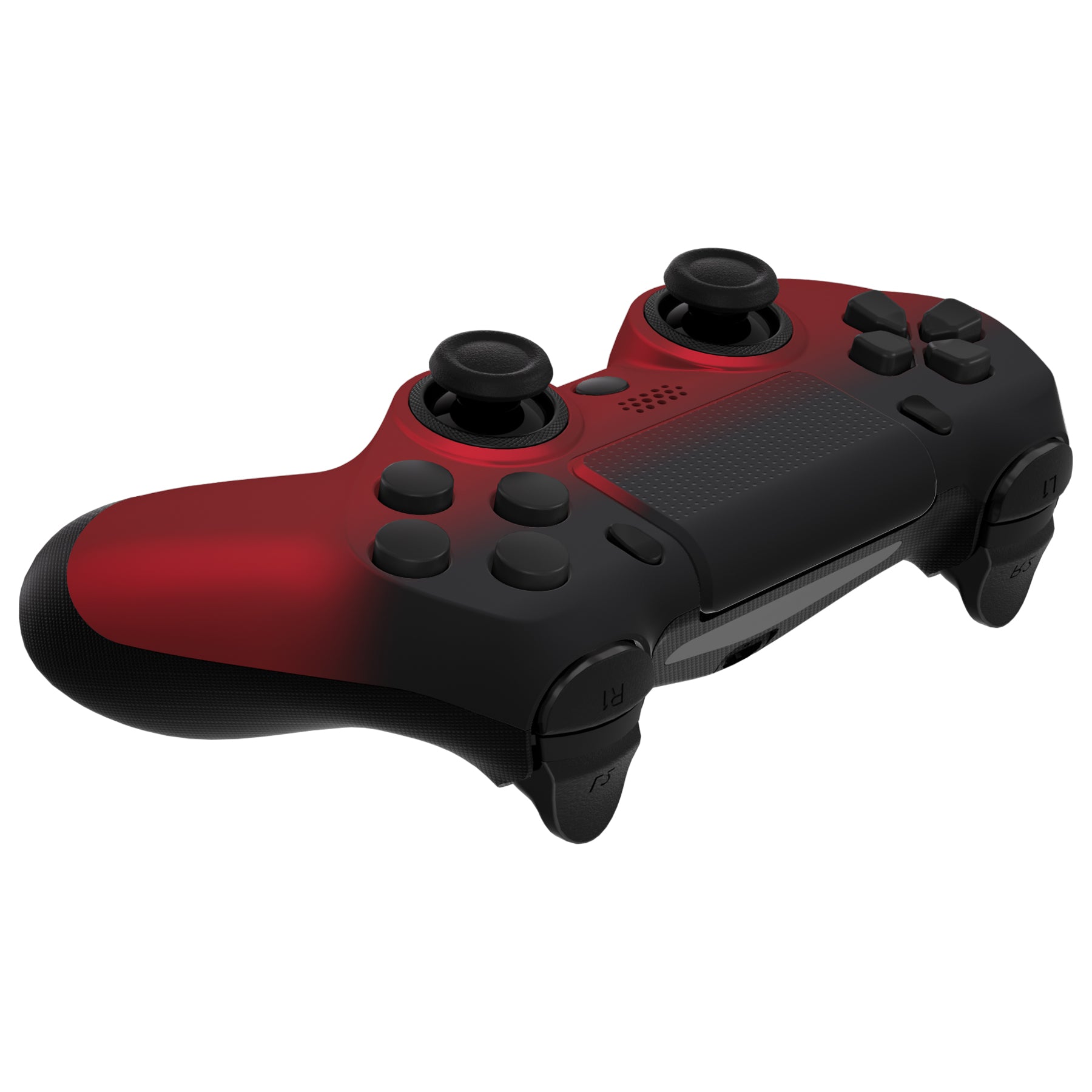 eXtremeRate Ghost Redesigned Front Housing Shell with Touch Pad Compatible  with PS4 Slim Pro Controller Controller JDM-040/050/055 - Shadow Scarlet 
