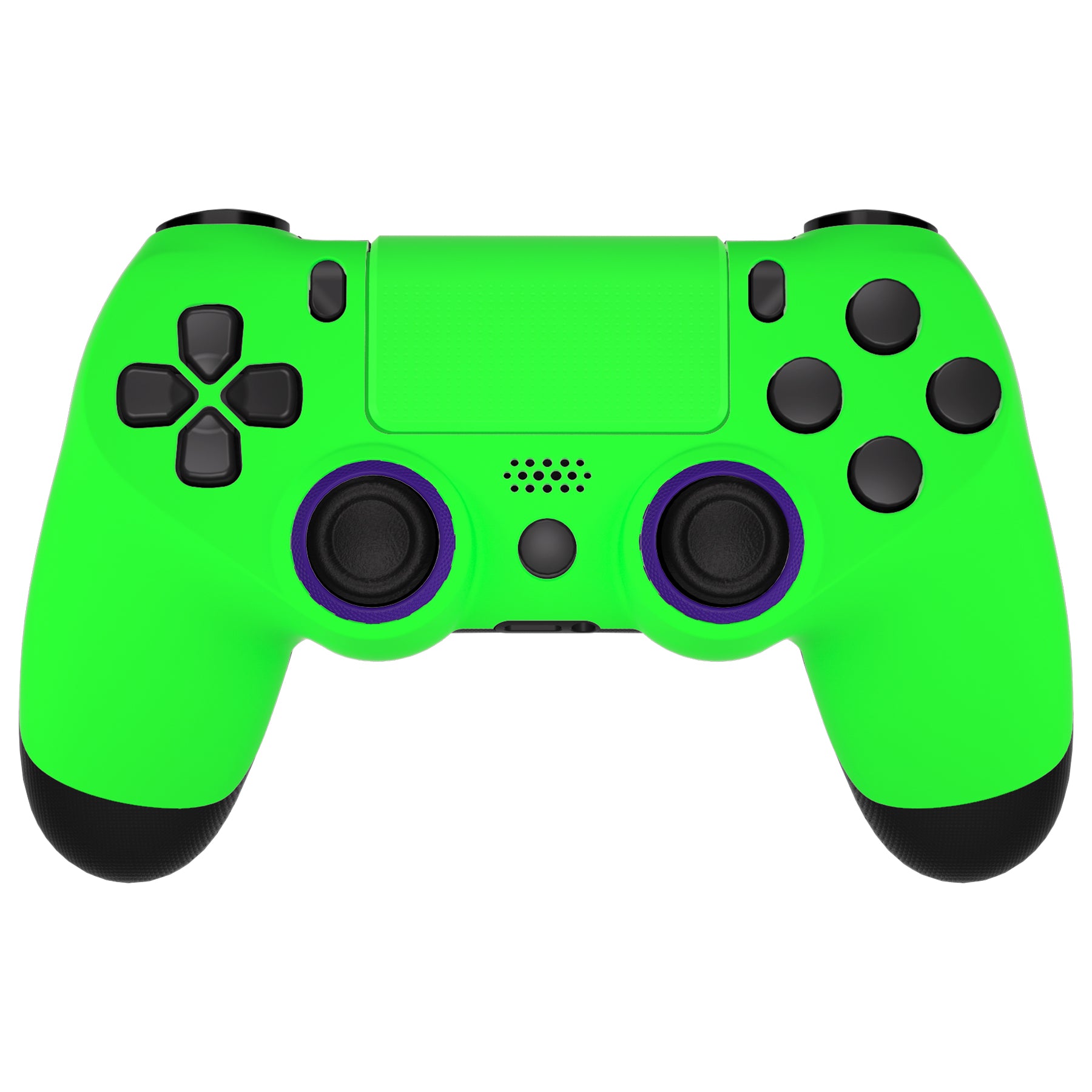 eXtremeRate Retail Neon Green Ghost Replacement Faceplate Touchpad, Redesigned Soft Touch Housing Shell Touch Pad Compatible with PS4 Slim Pro Controller JDM-040/050/055 - Controller NOT Included - GHP4P007