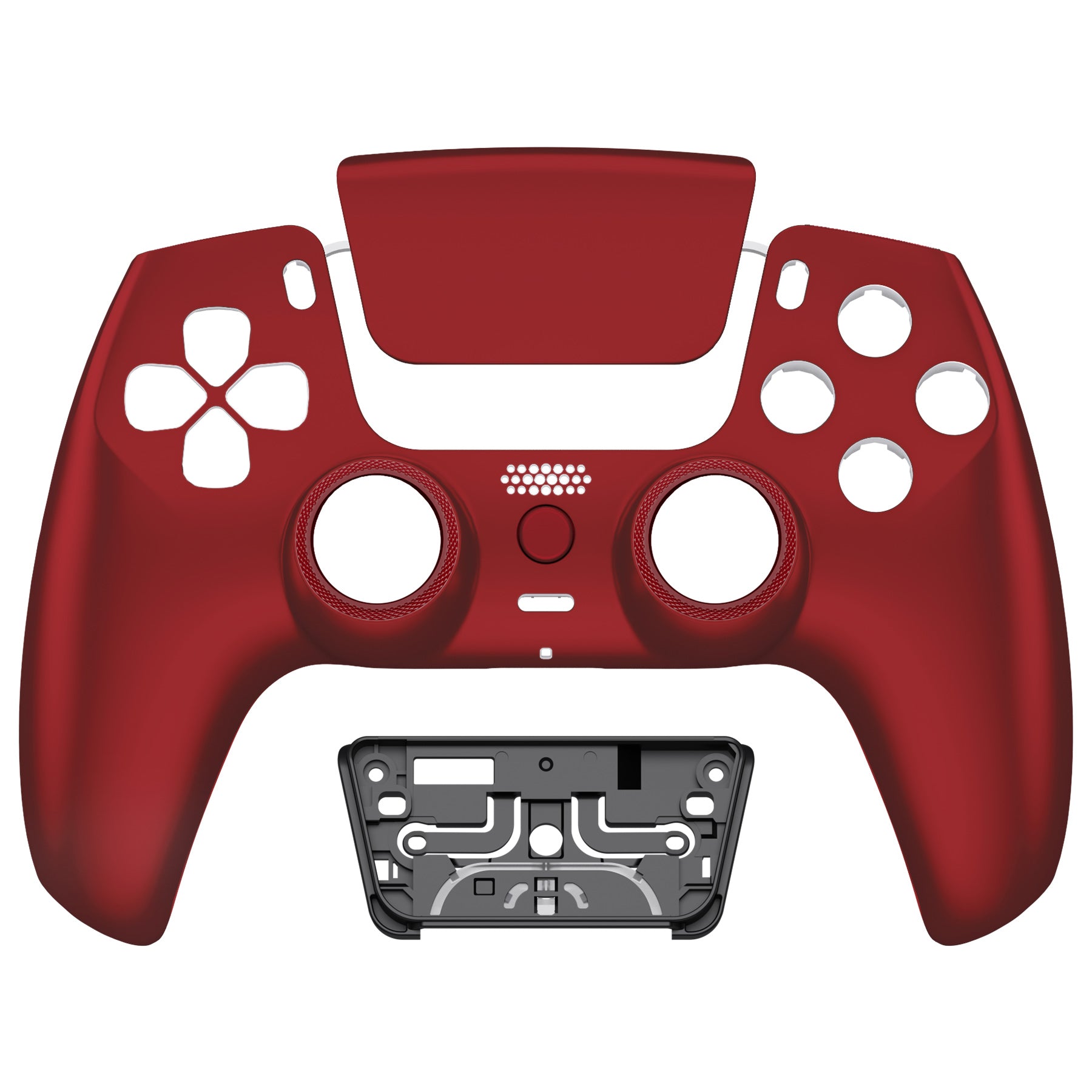 eXtremeRate LUNA Redesigned Replacement Front Shell with Touchpad  Compatible with PS5 Controller BDM-010/020/030/040 - Scarlet Red