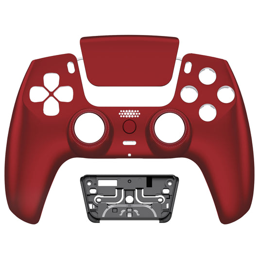 eXtremeRate Retail LUNA Redesigned Scarlet Red Soft Touch Front Shell Touchpad Compatible with ps5 Controller BDM-010 BDM-020 BDM-030, DIY Replacement Housing Custom Touch Pad Cover Compatible with ps5 Controller - GHPFP002