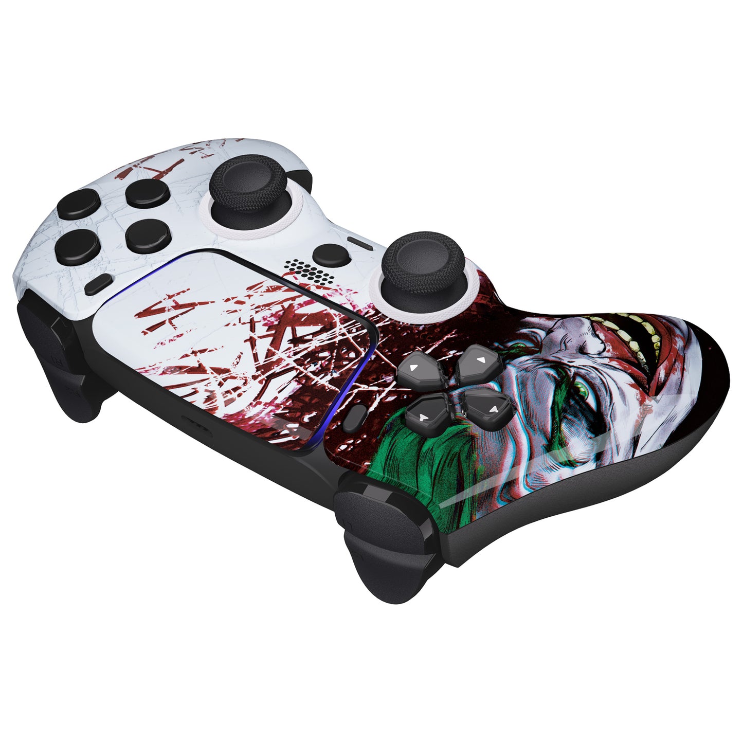 eXtremeRate Retail LUNA Redesigned Clown HAHAHA Front Shell Touchpad Compatible with ps5 Controller BDM-010 BDM-020 BDM-030, DIY Replacement Housing Custom Touch Pad Cover Compatible with ps5 Controller - GHPFT001