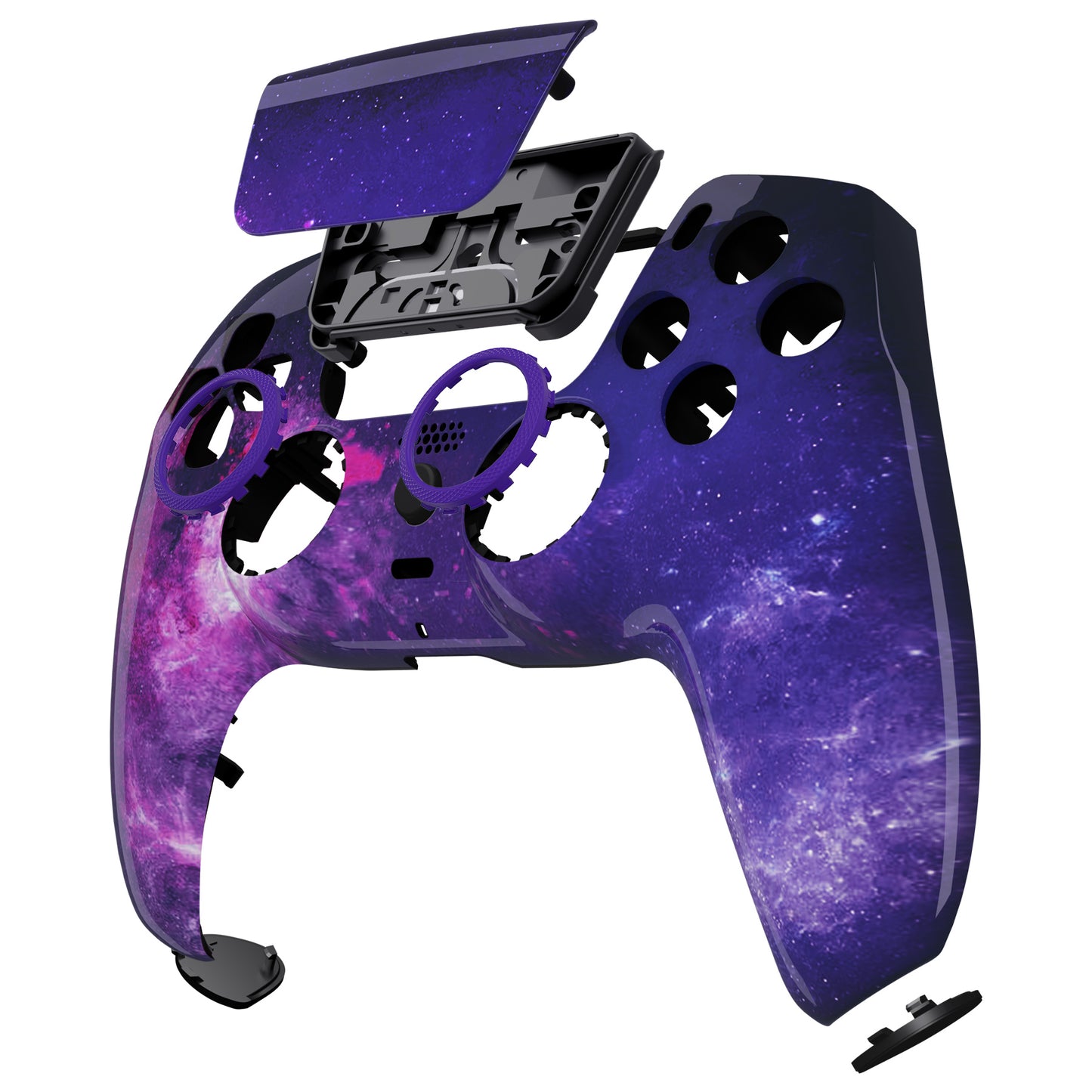 eXtremeRate Retail LUNA Redesigned Nebula Galaxy Front Shell Touchpad Compatible with ps5 Controller BDM-010 BDM-020 BDM-030, DIY Replacement Housing Custom Touch Pad Cover Compatible with ps5 Controller - GHPFT005