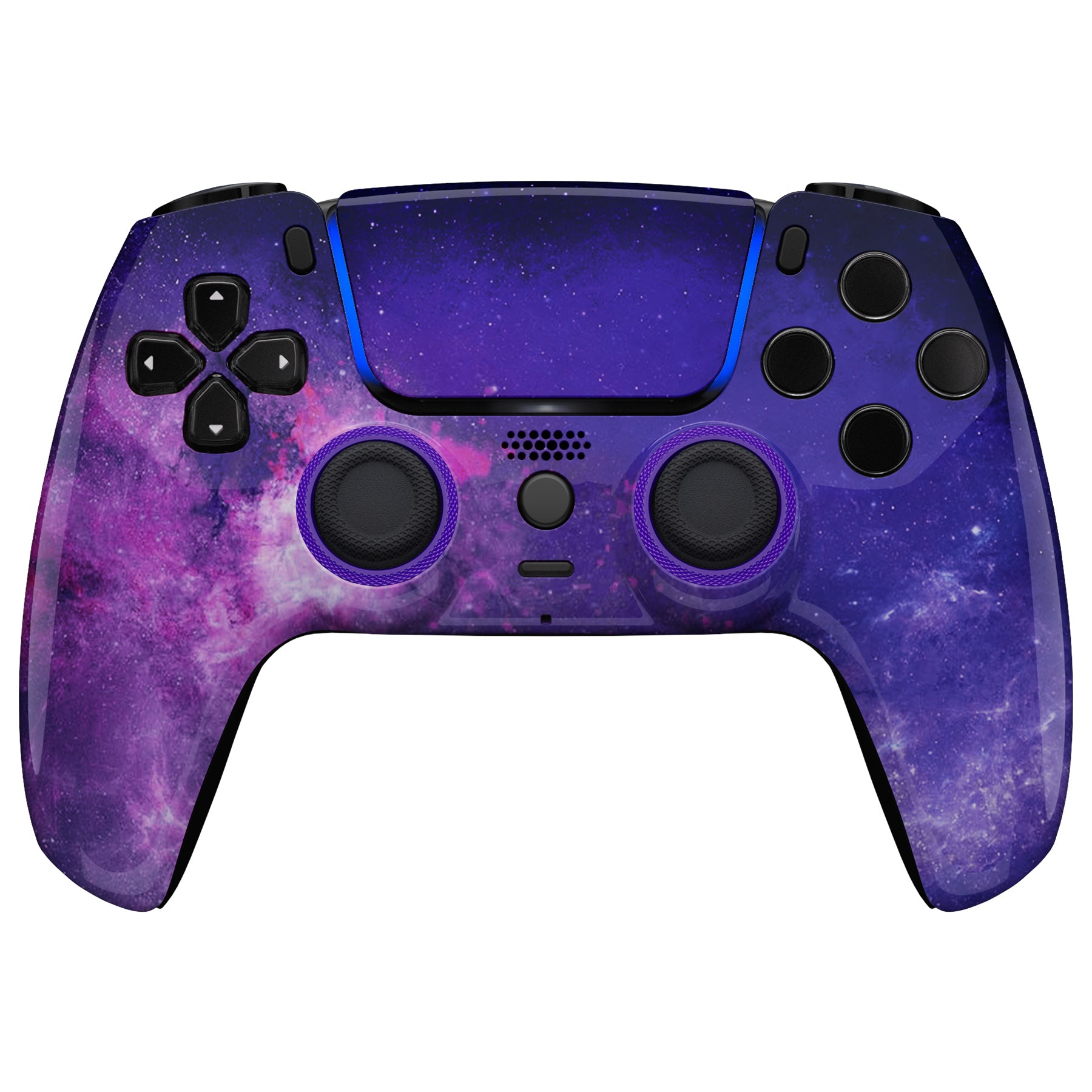 eXtremeRate LUNA Redesigned Replacement Front Shell with Touchpad  Compatible with PS5 Controller BDM-010/020/030/040 - Nebula Galaxy