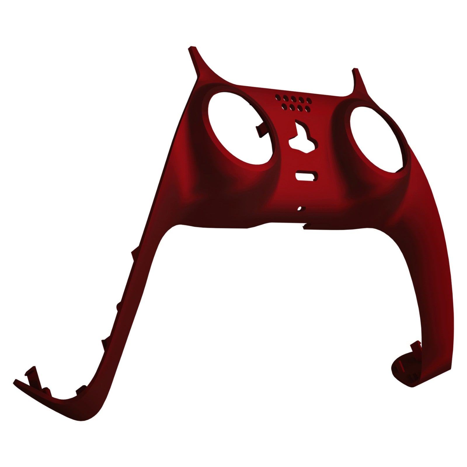 eXtremeRate Retail Scarlet Red Decorative Trim Shell Compatible with ps5 Controller, DIY Replacement Clip Shell, Custom Plates Cover Compatible with ps5 Controller with Accent Rings - GPFP3003