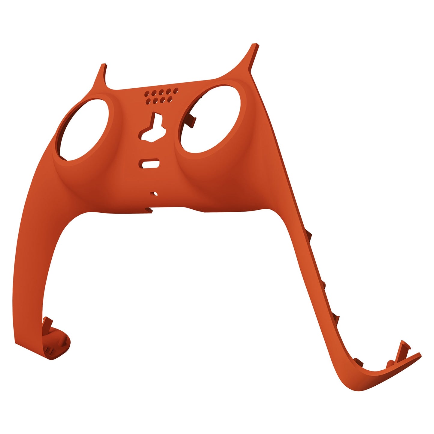 eXtremeRate Retail Orange Decorative Trim Shell Compatible with ps5 Controller, DIY Replacement Clip Shell, Custom Plates Cover Compatible with ps5 Controller with Accent Rings - GPFP3004