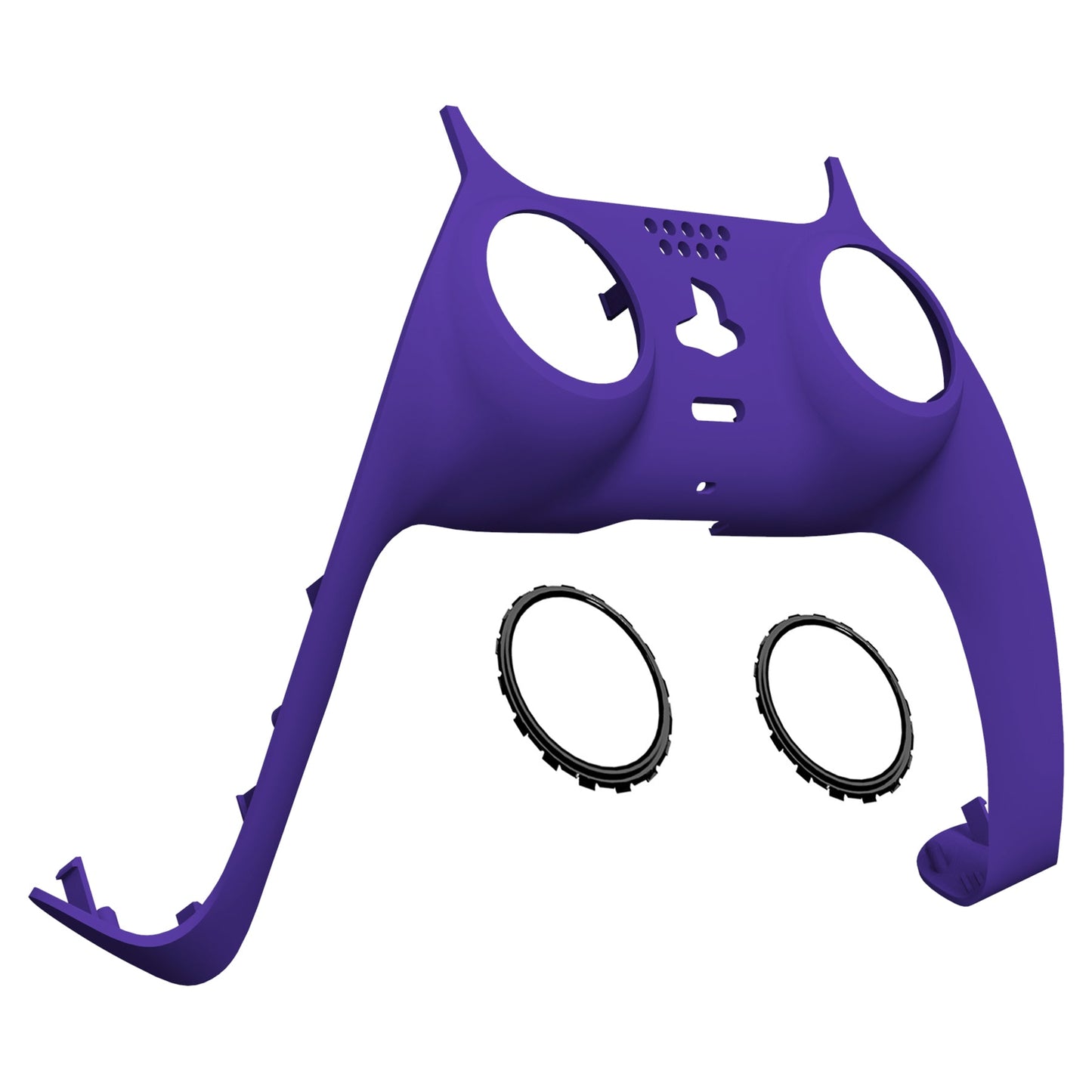 eXtremeRate Retail Purple Decorative Trim Shell Compatible with ps5 Controller, DIY Replacement Clip Shell, Custom Plates Cover Compatible with ps5 Controller with Accent Rings - GPFP3007