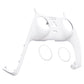 eXtremeRate Retail White Decorative Trim Shell Compatible with ps5 Controller, DIY Replacement Clip Shell, Custom Plates Cover Compatible with ps5 Controller with Accent Rings - GPFP3008
