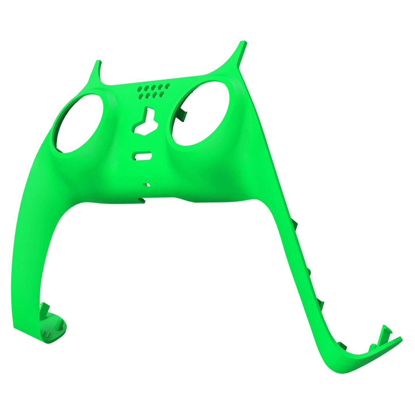 eXtremeRate Retail Neon Green Decorative Trim Shell Compatible with ps5 Controller, DIY Replacement Clip Shell, Custom Plates Cover Compatible with ps5 Controller with Accent Rings - GPFP3024