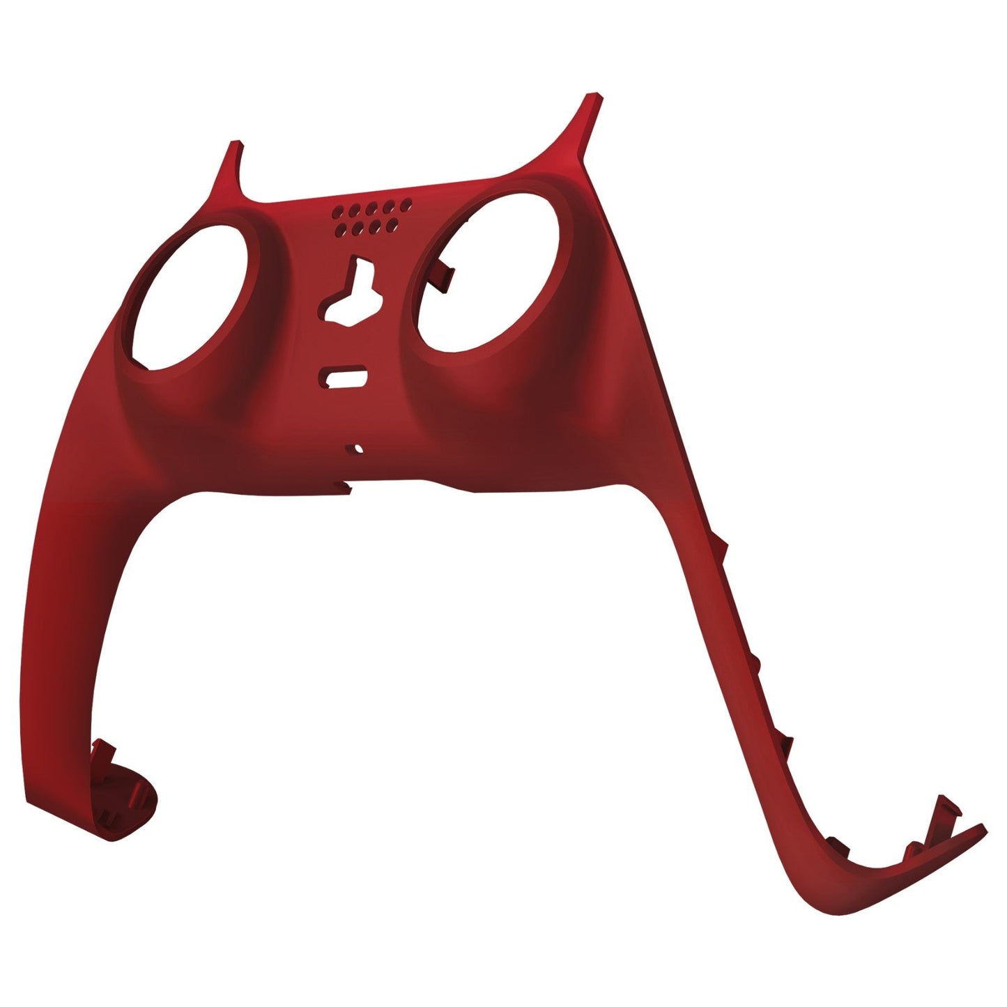 eXtremeRate Retail Passion Red Decorative Trim Shell Compatible with ps5 Controller, DIY Replacement Clip Shell, Custom Plates Cover Compatible with ps5 Controller with Accent Rings - GPFP3029