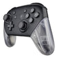 eXtremeRate Retail Transparent Clear Replacement Handle Grips for Nintendo Switch Pro Controller, DIY Hand Grip Shell for Nintendo Switch Pro - Controller NOT Included - GRM501