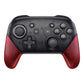 eXtremeRate Retail Transparent Clear Red Replacement Handle Grips for Nintendo Switch Pro Controller, DIY Hand Grip Shell for Nintendo Switch Pro - Controller NOT Included - GRM502