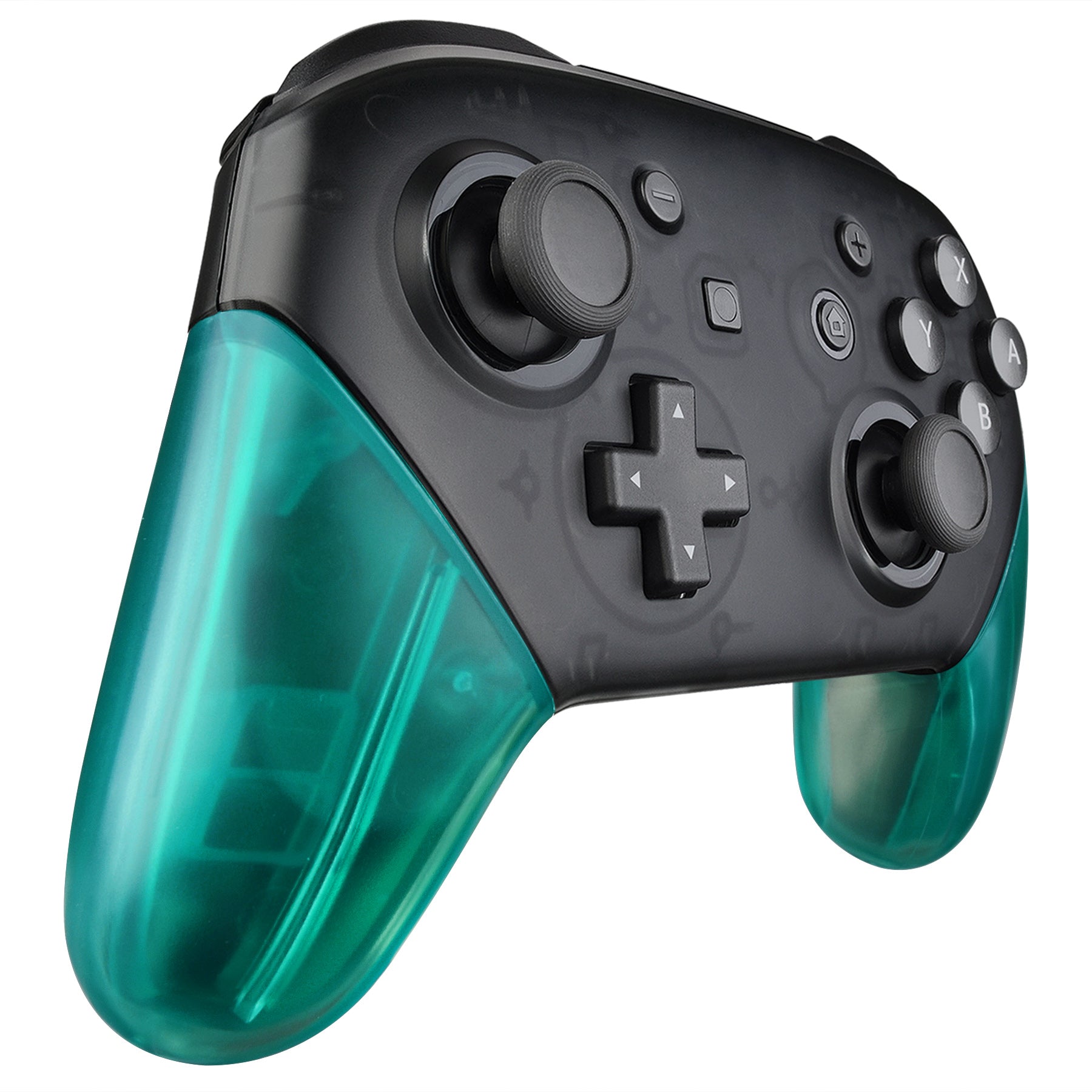 eXtremeRate Retail Emerald Green Replacement Handle Grips for Nintendo Switch Pro Controller, DIY Hand Grip Shell for Nintendo Switch Pro - Controller NOT Included - GRM508