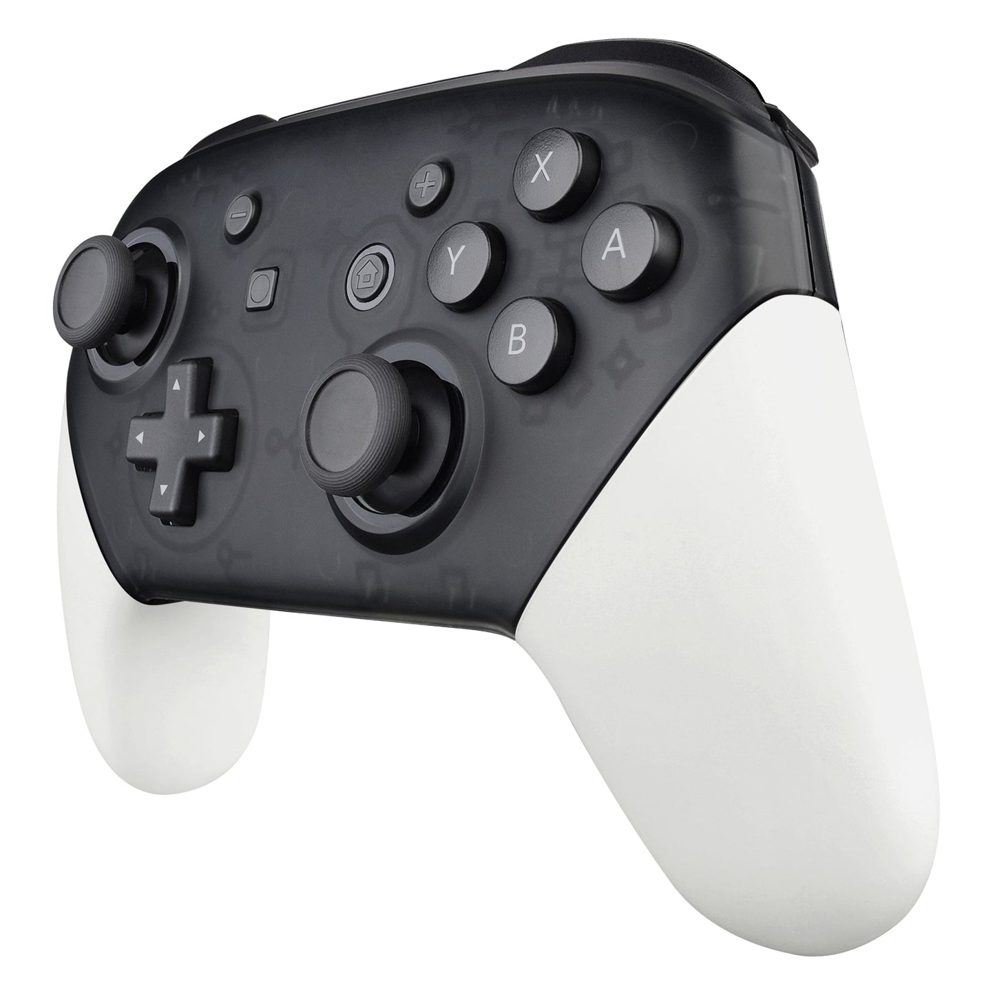 eXtremeRate Retail White Replacement Handle Grips for Nintendo Switch Pro Controller, Soft Touch DIY Hand Grip Shell for Nintendo Switch Pro - Controller NOT Included - GRP306
