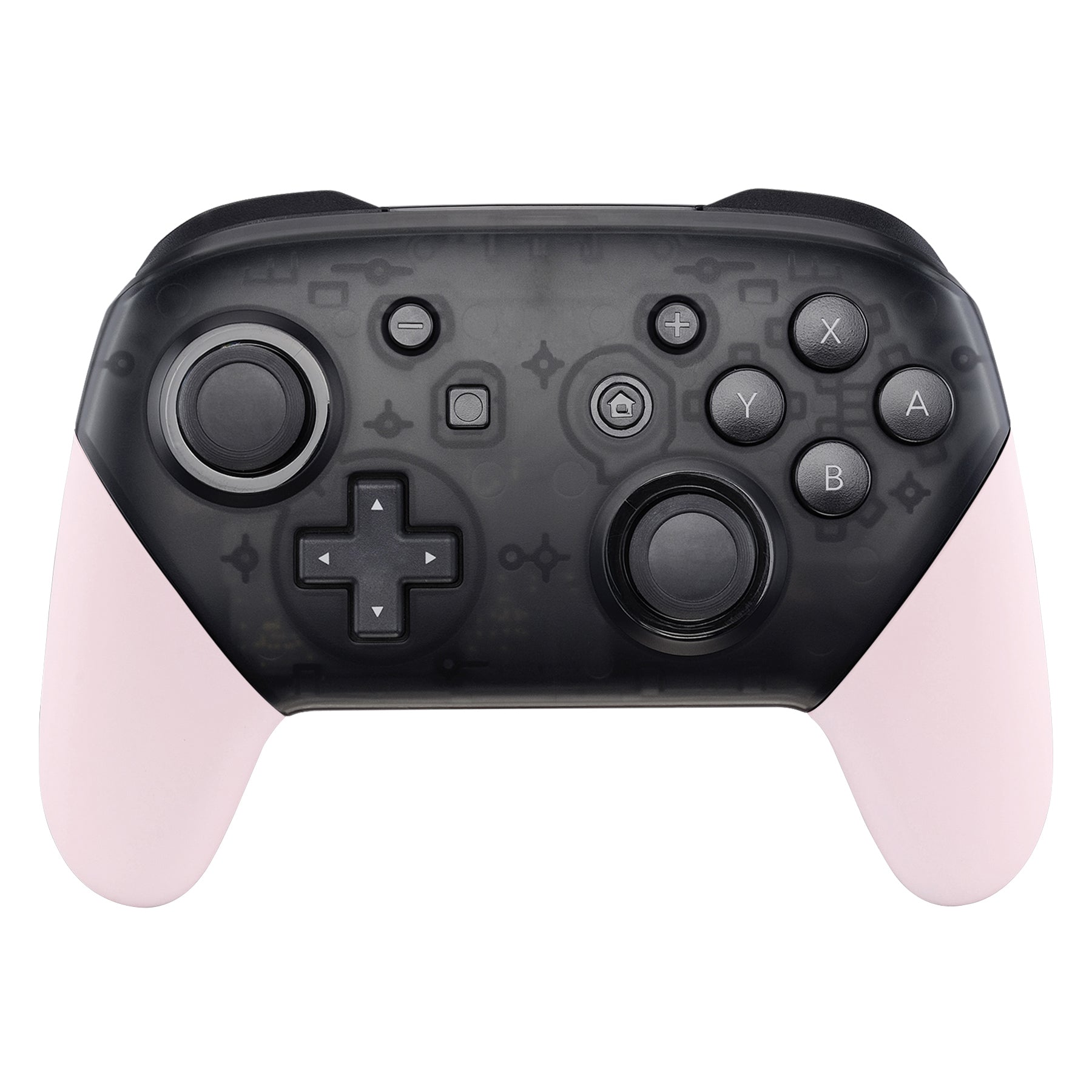 eXtremeRate Retail Cherry Blossoms Pink Replacement Handle Grips for Nintendo Switch Pro Controller, Soft Touch DIY Hand Grip Shell for Nintendo Switch Pro - Controller NOT Included - GRP307