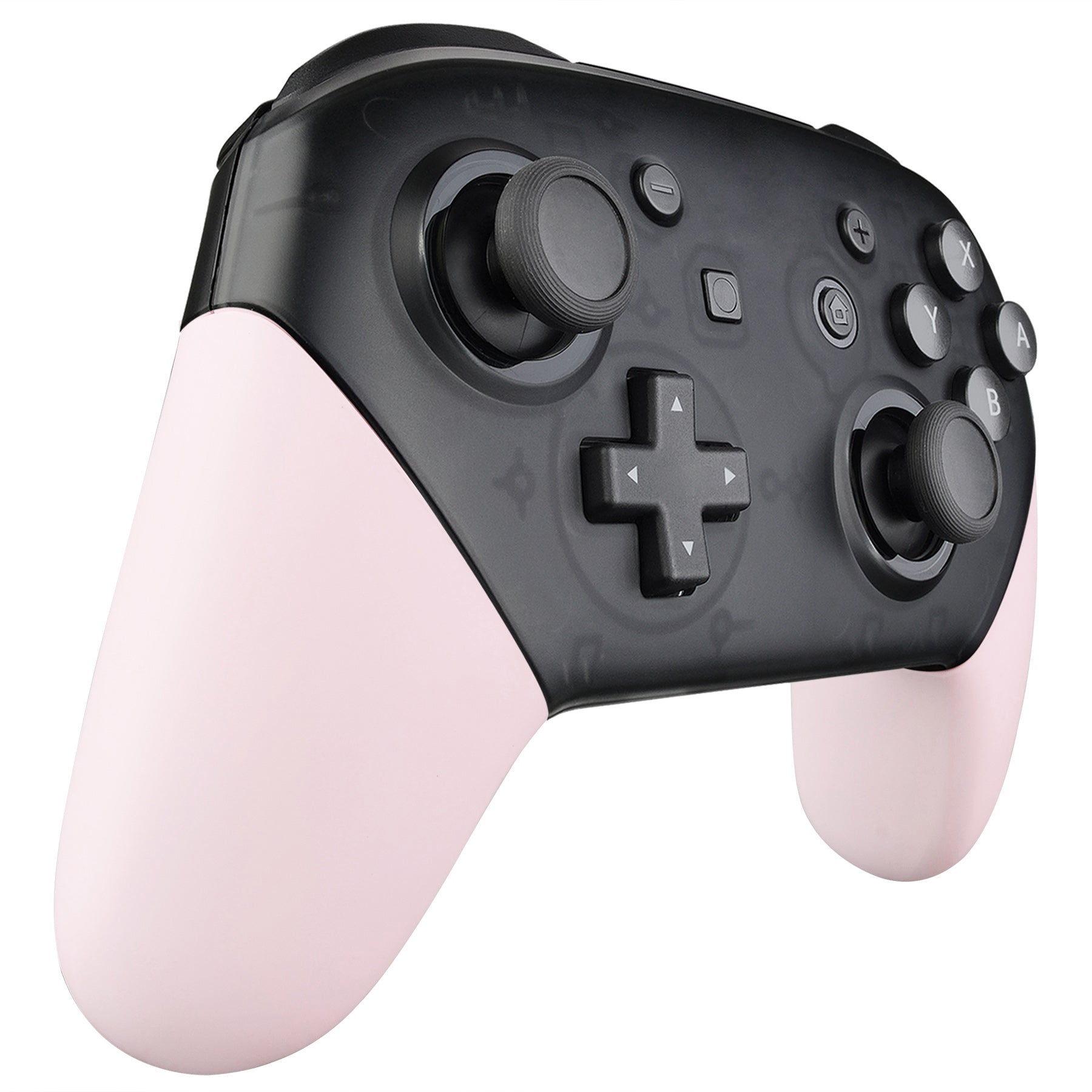 eXtremeRate Retail Cherry Blossoms Pink Replacement Handle Grips for Nintendo Switch Pro Controller, Soft Touch DIY Hand Grip Shell for Nintendo Switch Pro - Controller NOT Included - GRP307