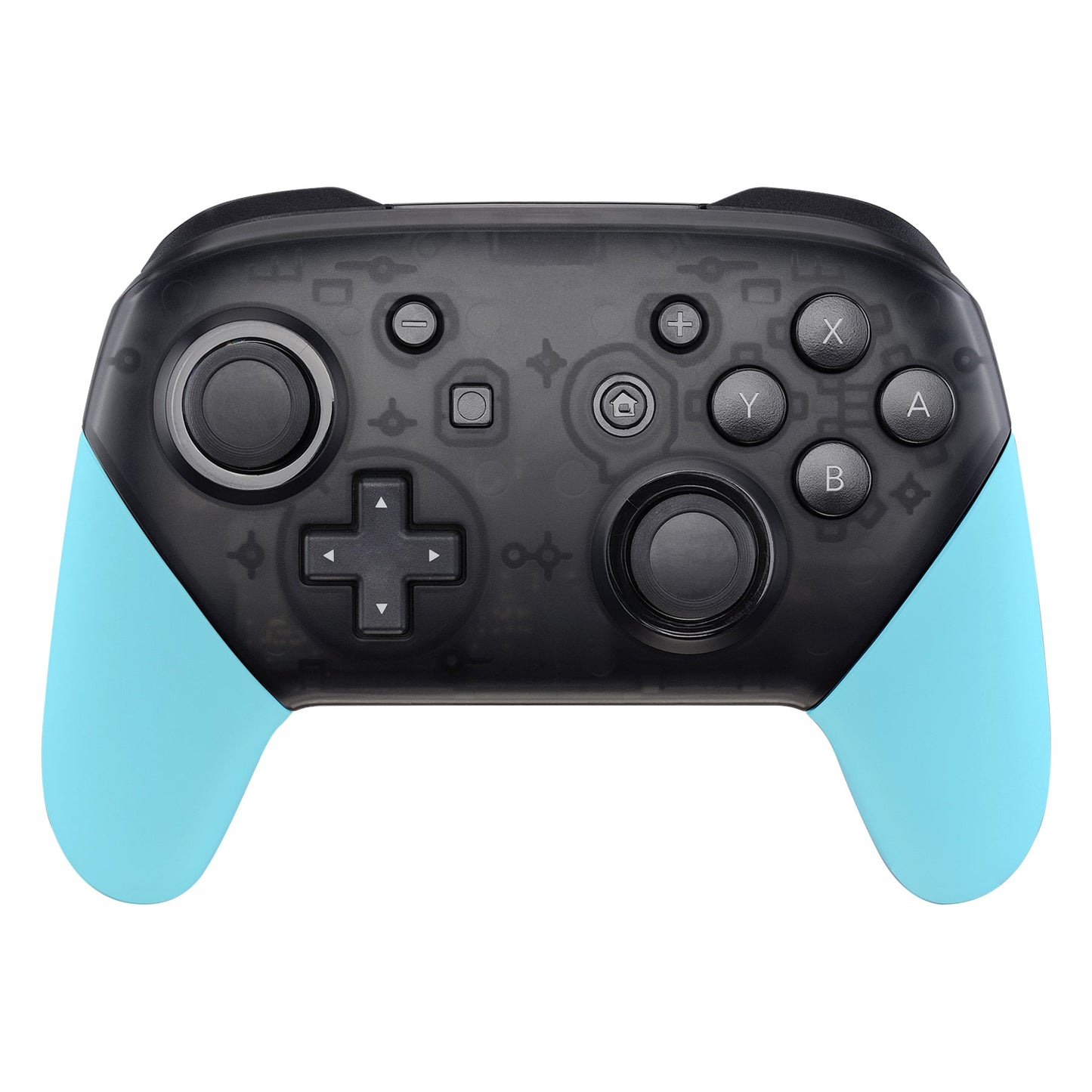 eXtremeRate Retail Heaven Blue Replacement Handle Grips for Nintendo Switch Pro Controller, Soft Touch DIY Hand Grip Shell for Nintendo Switch Pro - Controller NOT Included - GRP308